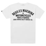 Deus Ex Machina maglietta café racer bianca Venice Address Tee