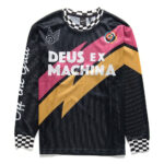 Privato: Deus Ex Machina maglietta motocross nera Curlewis Moto Jersey