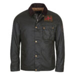 Barbour International giacca cerata verde Workers Wax Jacket