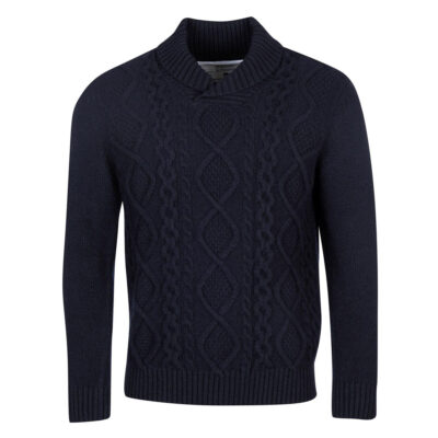 Barbour International - Chase Cable Knit - Navy