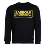Barbour International felpa nera Large Logo Sweatshirt