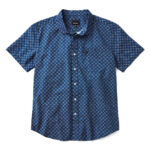 Brixton camicia a maniche corte blu Charter Print Shirt
