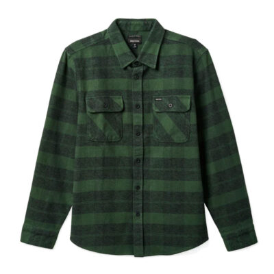Brixton - Bowery Heavyweight Flannel Shirt - Forest Green