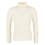 Barbour International maglione bianco a collo alto Roll Neck Knit