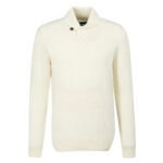 Barbour International maglione bianco Shawl Neck Knit